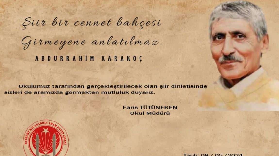 Abdurrahim Krakoç Şiir Dinletisi